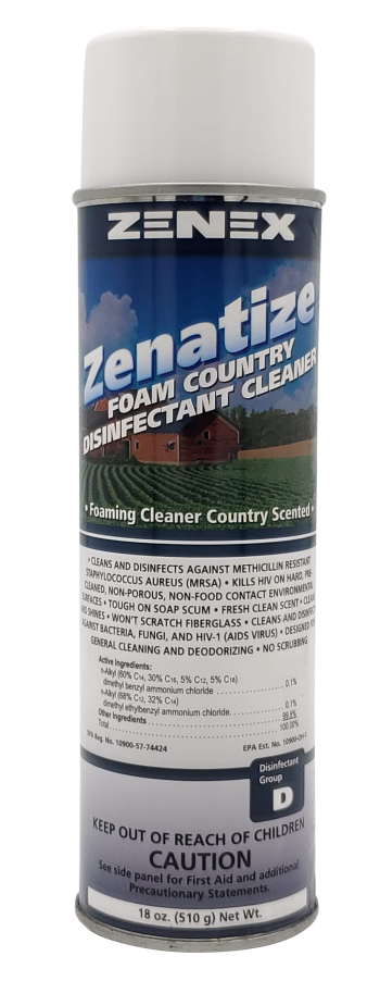 Zenatize Foam Country Disinfectant Cleaner Foaming Disinfectant Cleaner